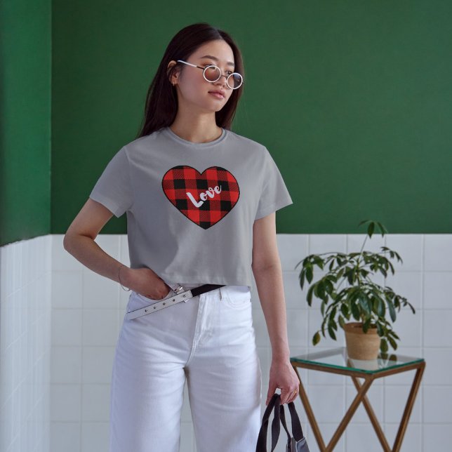 Camiseta das mulheres do coração da Xadrez dia de  (Criador carregado)