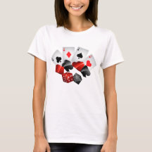 Camiseta das mulheres do jogo Cute Casino