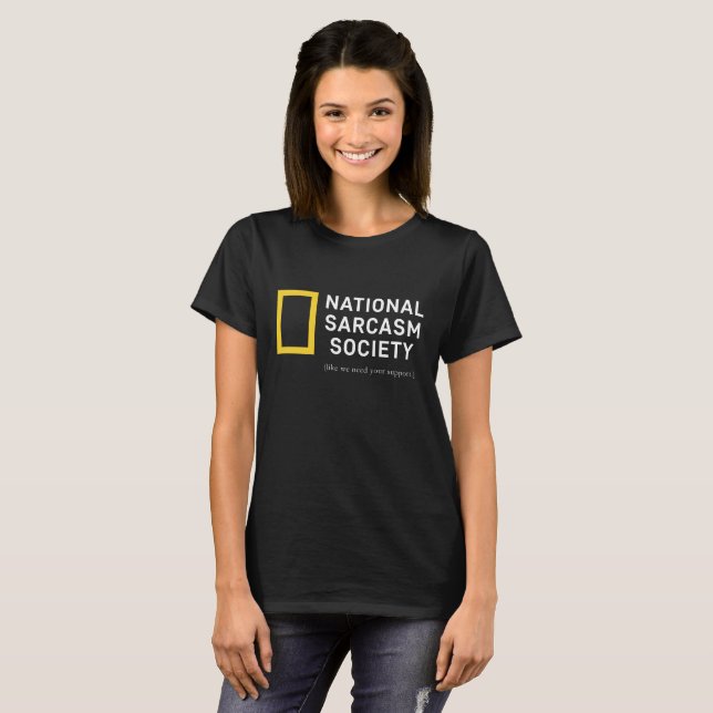 Camiseta Das mulheres engraçadas do humor da sociedade (Frente Completa)