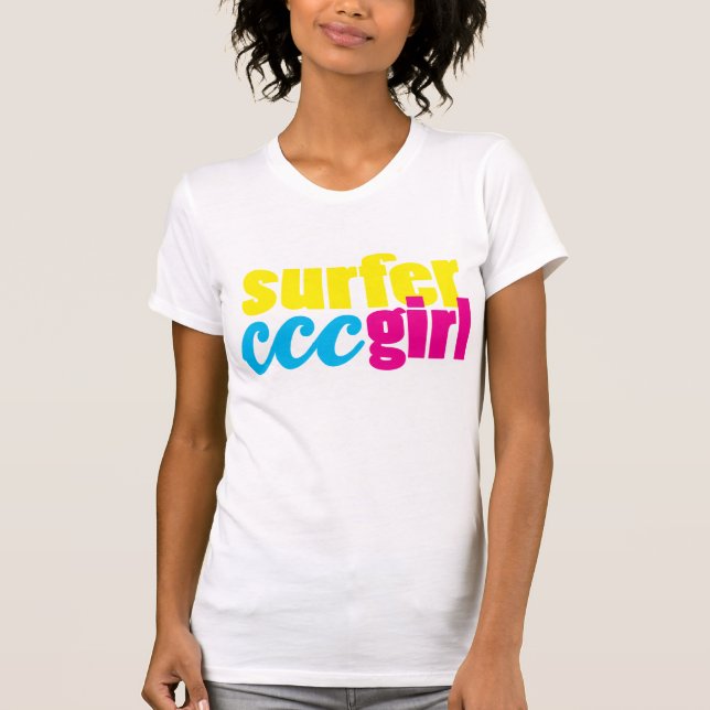 Camiseta Das mulheres quentes das cores das meninas do (Frente)