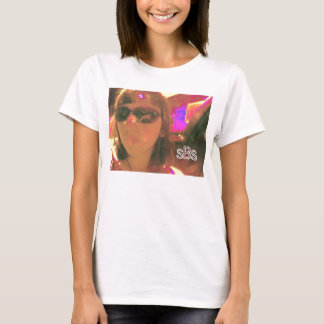 Camiseta das mulheres ultravioletas da menina dos sBs o