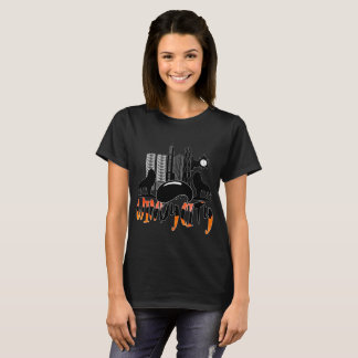 Camiseta Das mulheres ventosas da cidade da arquitectura da