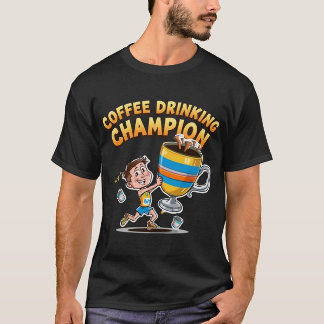 Camiseta das Olimpíadas de Bebida de Café - Cafeín (Frente)