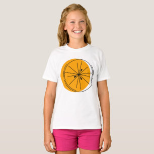Camiseta das raparigas Citrus Orange