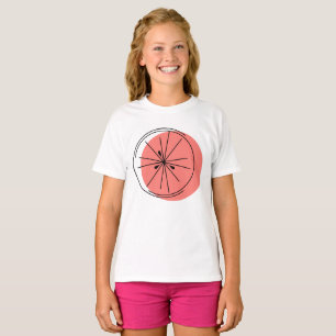 Camiseta das raparigas Citrus Pink Grapefruit