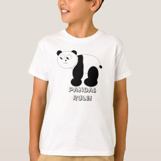 Camiseta Das "regra pandas!" O t-shirt do miúdo