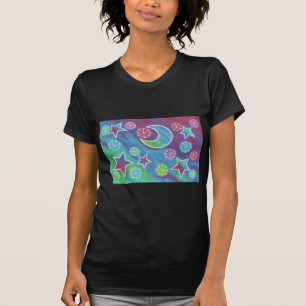 Camiseta das senhoras da Noite Brilhante
