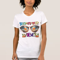 Camiseta das Víblias Coloridas de Verão Retro