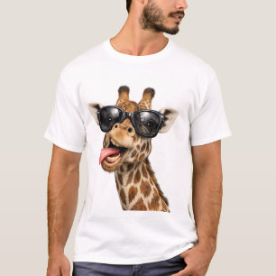 Camiseta das Vibrações Divertidas da Girafa