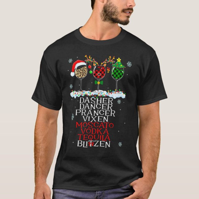 Camiseta Dasher Dancer Prancer Dançarina Dasher do Álcool D (Frente)