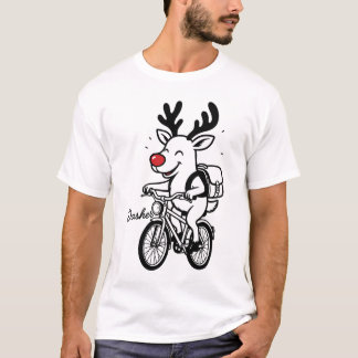 Camiseta Dasher The Reindeer Riding a Bike