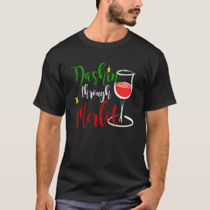 Camiseta Dashing Through Merlot Christmas Para Amantes De V