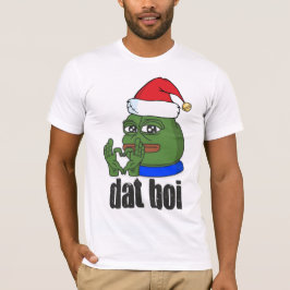 Camiseta Dat Boi Rosto Engraçado com Chapéu de Natal Chegan