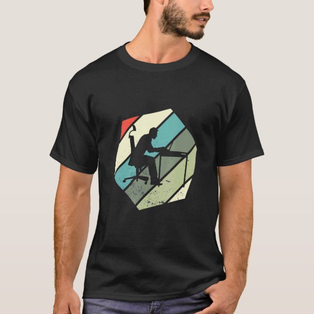 Camiseta Data Analyst Hexa Retro Vintage Scientist Analyst (Frente)