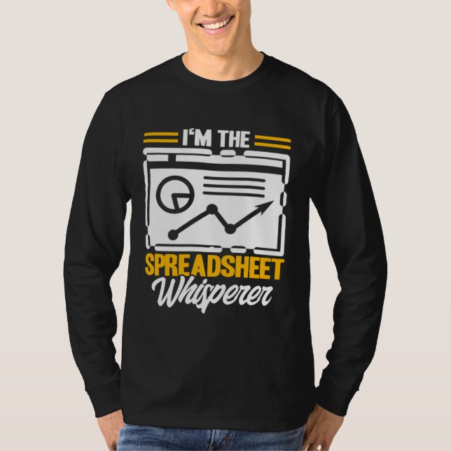 Camiseta Data Analyst Spreadsheet Whisperer Data Scientist (Frente)