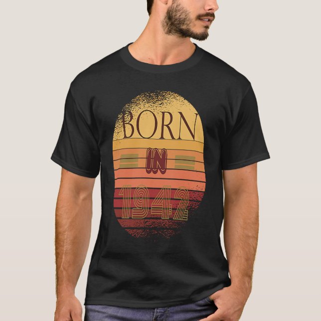Camiseta Data De Recolha Do Pôr Do Sol De 1942 (Frente)