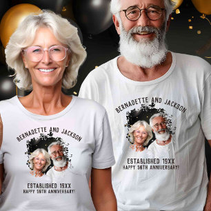 Camiseta Data do Nome da Foto do Aniversário Correspondente