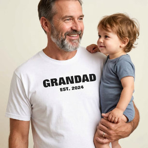 Camiseta Data Estimada do Presente para Novo Avô