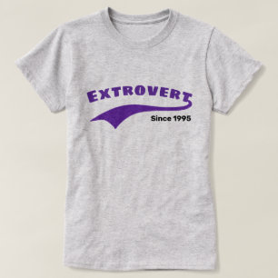 Camiseta Data extrovertida roxa do costume do Swoosh da