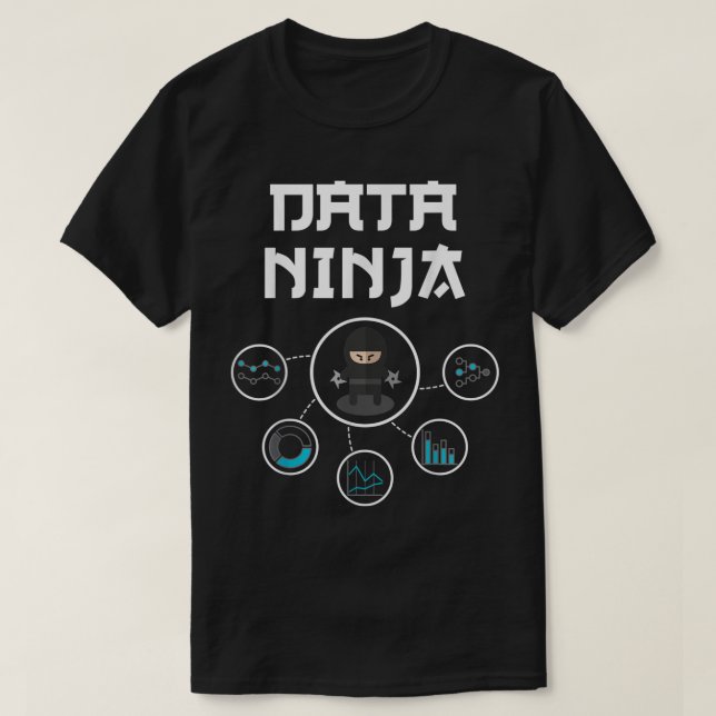 Camiseta Data Ninja - Geek de dados - grande oferta de anal (Frente do Design)