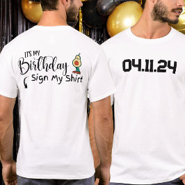 Camiseta Data Personalizada É Meu Aniversário Sinal Minha C