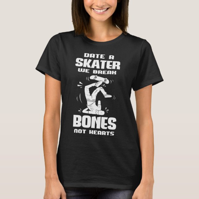 Camiseta Data Um Patinador Acessórios De Skate Longboard Sk (Frente)