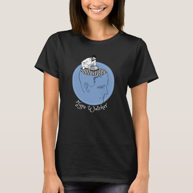Camiseta Datilografe o observador, tipos de personalidade (Frente)