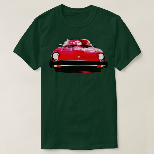 Camiseta Datsun 280ZX clássico vermelho em negrito (Frente do Design)