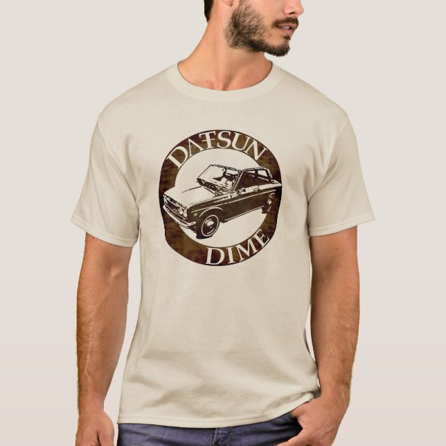 Camiseta Datsun cinco e moeda de dez centavos 1600 510 (Frente)