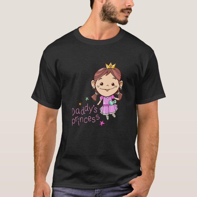 Camiseta Daughter Daddys Princess Girl First Father's Day (Frente)