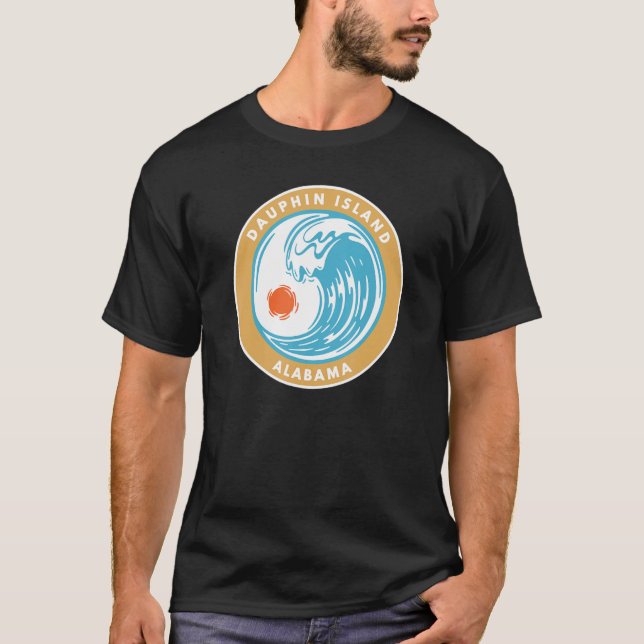Camiseta Dauphin Island Alabama Al Beach Ocean Wave Vacatio (Frente)