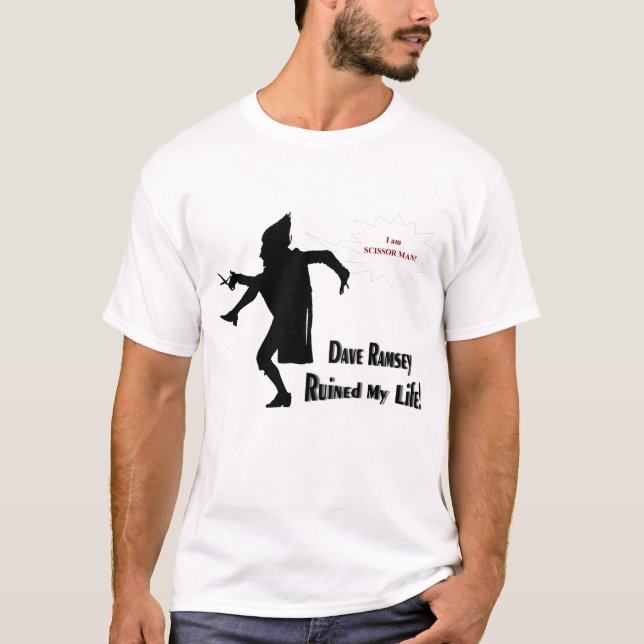 Camiseta Dave Ramsey Scissors o homem (Frente)