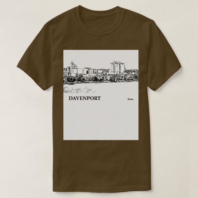 Camiseta Davenport Iowa 2 (Frente do Design)