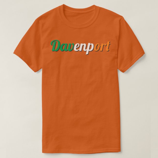 Camiseta Davenport, Iowa Ireland Flag Rua Irish (Frente do Design)