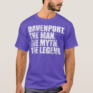 Camiseta DavenportDavenport Nome da família Davenport sobre