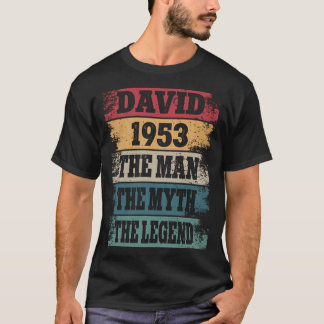 Camiseta David 1953 69 Anos Engraçado 69º Aniversário Decor