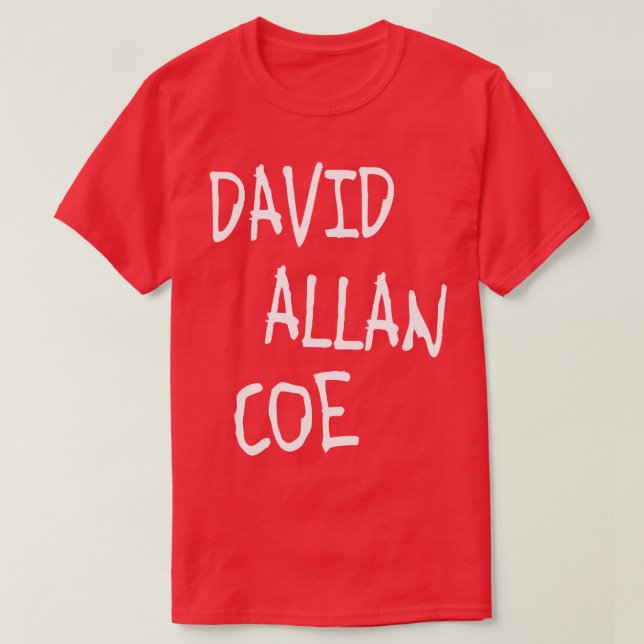 Camiseta David Allan Coe Misterioso Rhinestone Cowboy Tribu (Frente do Design)