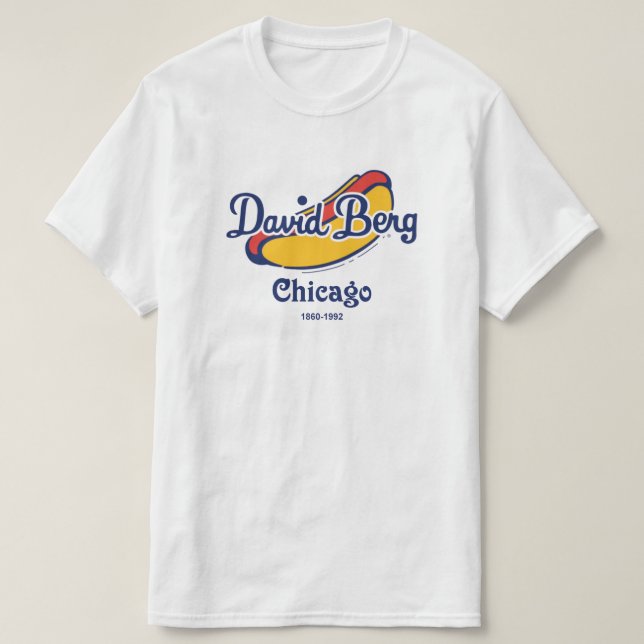 Camiseta David Berg & Company, Chicago 1860-1992 (Frente do Design)