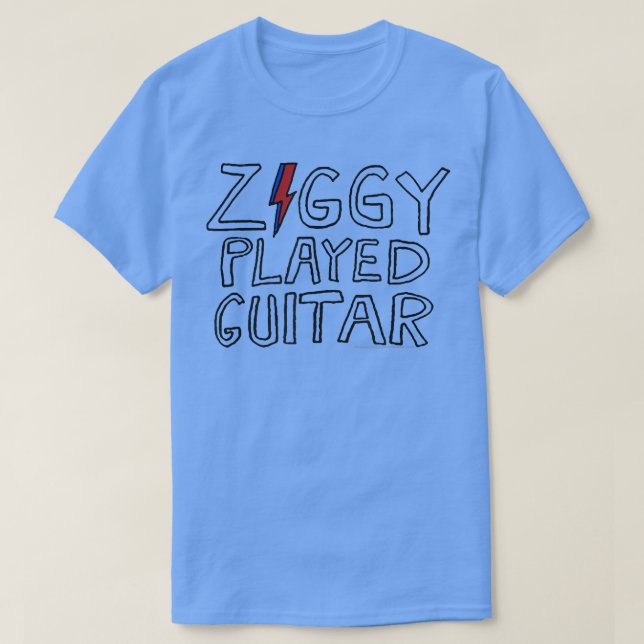 Camiseta David BowieZiggy Tocou Guitarra - Esboço Lírico 63 (Frente do Design)