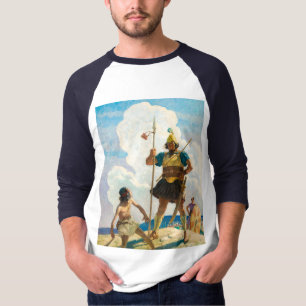 Camiseta David e Golias, 1940, por Newell Convers Wyeth