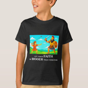 Camiseta David E Golias Cristão Inspirador Homens, Mulh