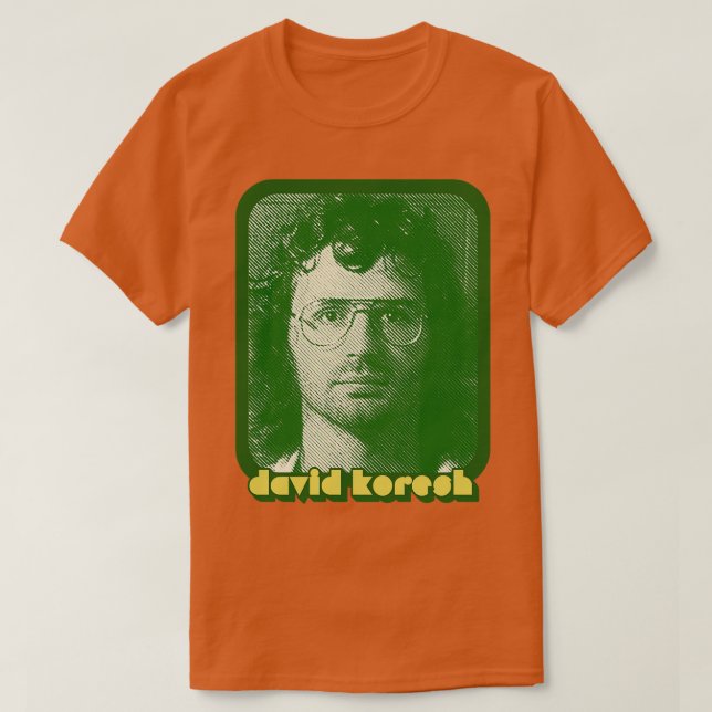 Camiseta David Koresh Retro Style Líder de Cult Design (Frente do Design)