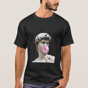 Camiseta David Michelangelo com a mulher da estátua de Bubb