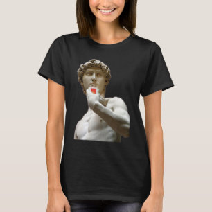 Camiseta David Michelangelo Fastfood Parody Cola Mães femin