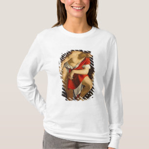 Camiseta David que contempla a cabeça de Goliath