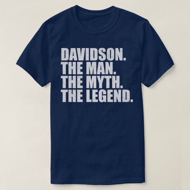 Camiseta DavidsonDavidson Nome da família Davidson sobrenom (Frente do Design)
