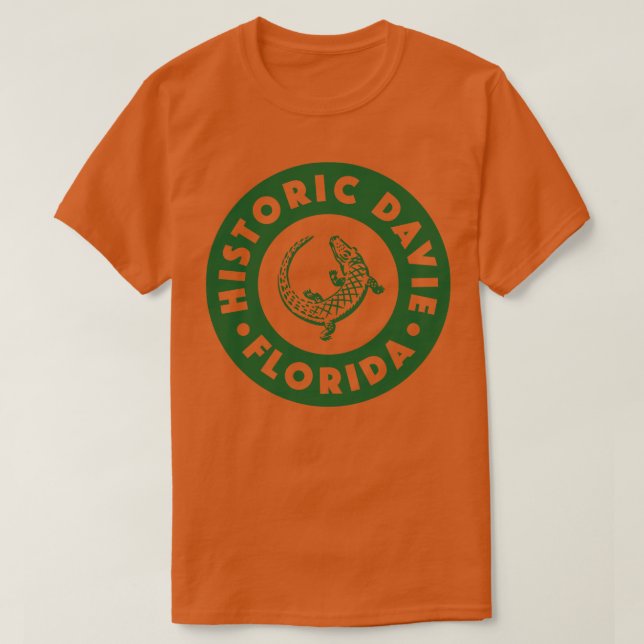 Camiseta Davie Florida Circle Green (Frente do Design)