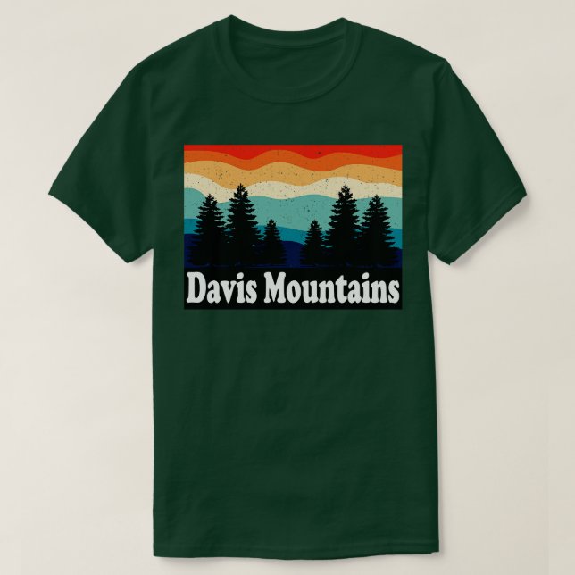 Camiseta Davis Mountain State Park Texas Retro (Frente do Design)