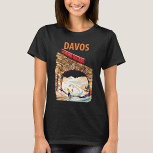 Camiseta Davos Suíça Túnel de Esqui Viagem