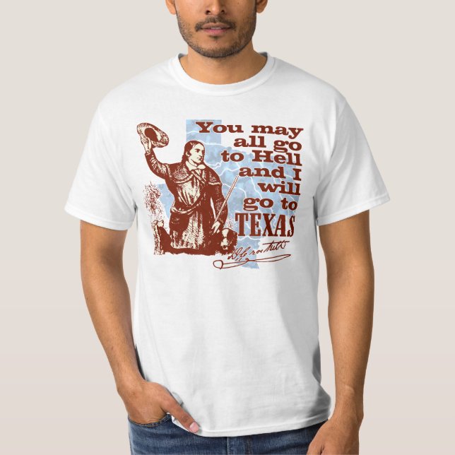 Camiseta Davy Crockett Texas (Frente)